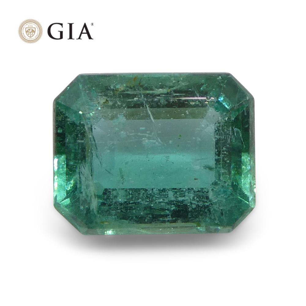 2,18 Karat Achteckiger/Smaragdschliff Grüner Smaragd GIA zertifiziert Zambia (F2)  im Angebot 3