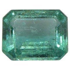 2.18ct Octagonal/Emerald Cut Green Emerald GIA Certified Zambia (F2) 