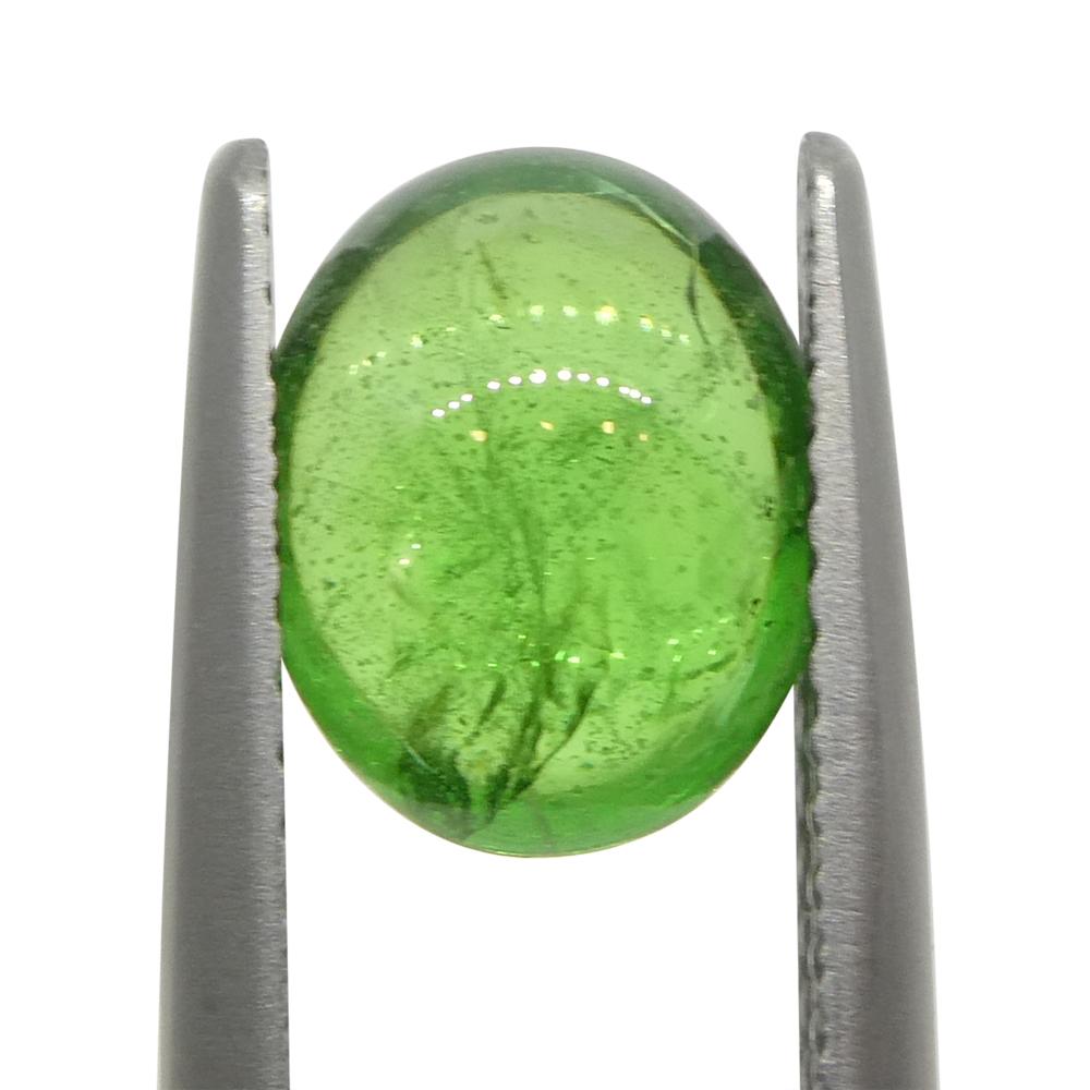 Granato ovale cabochon di tsavorite verde del Kenya, 2,18ct, non riscaldato in vendita 7