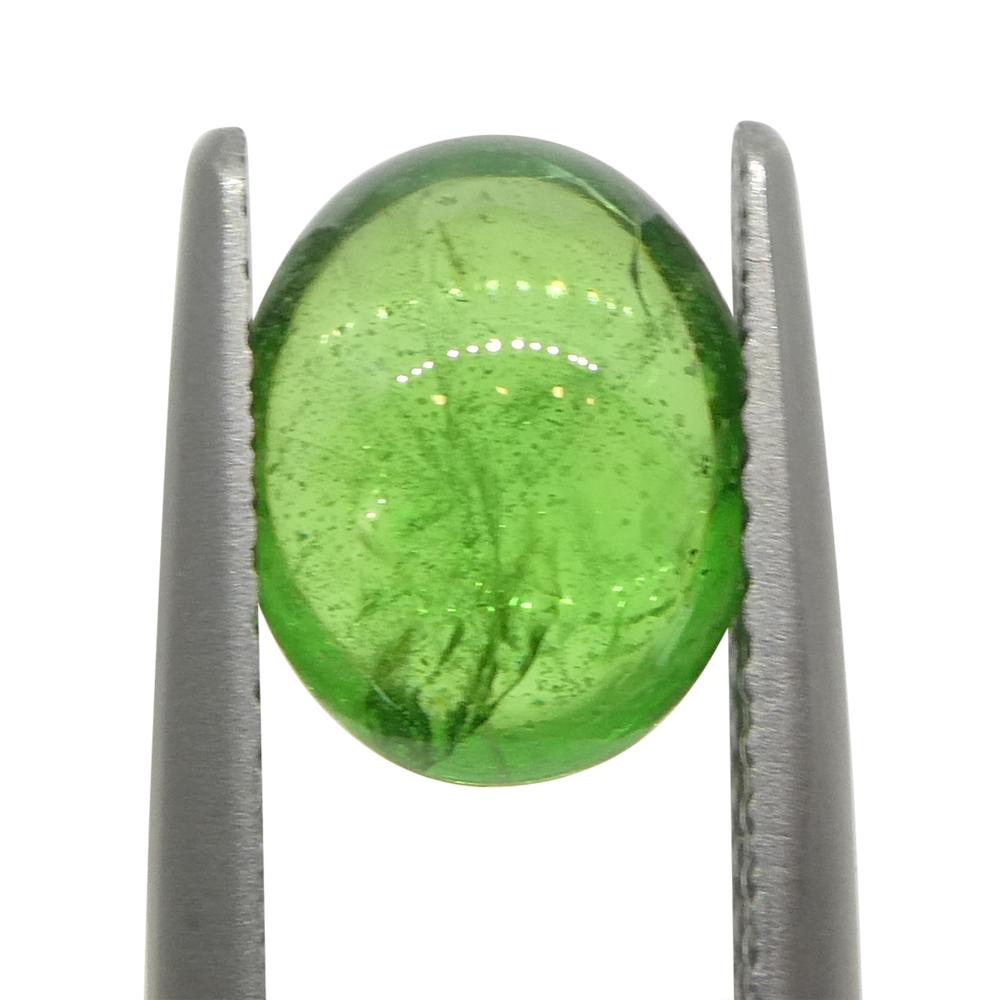 2.18ct Oval Cabochon Green Tsavorite Garnet from Kenya, Unheated For Sale 6