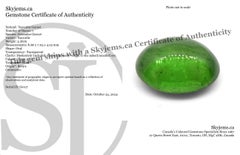 2,18 Karat ovaler Cabochon Grüner Tsavorit Granat aus Kenia, unerhitzt