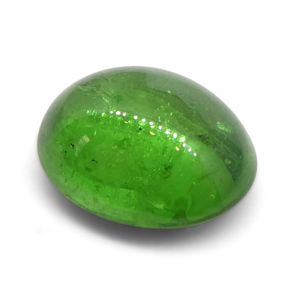 2.18ct Oval Cabochon Green Tsavorite Garnet from Kenya, Unheated For Sale 1