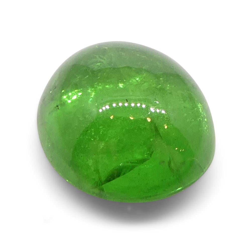 Granato ovale cabochon di tsavorite verde del Kenya, 2,18ct, non riscaldato in vendita 4