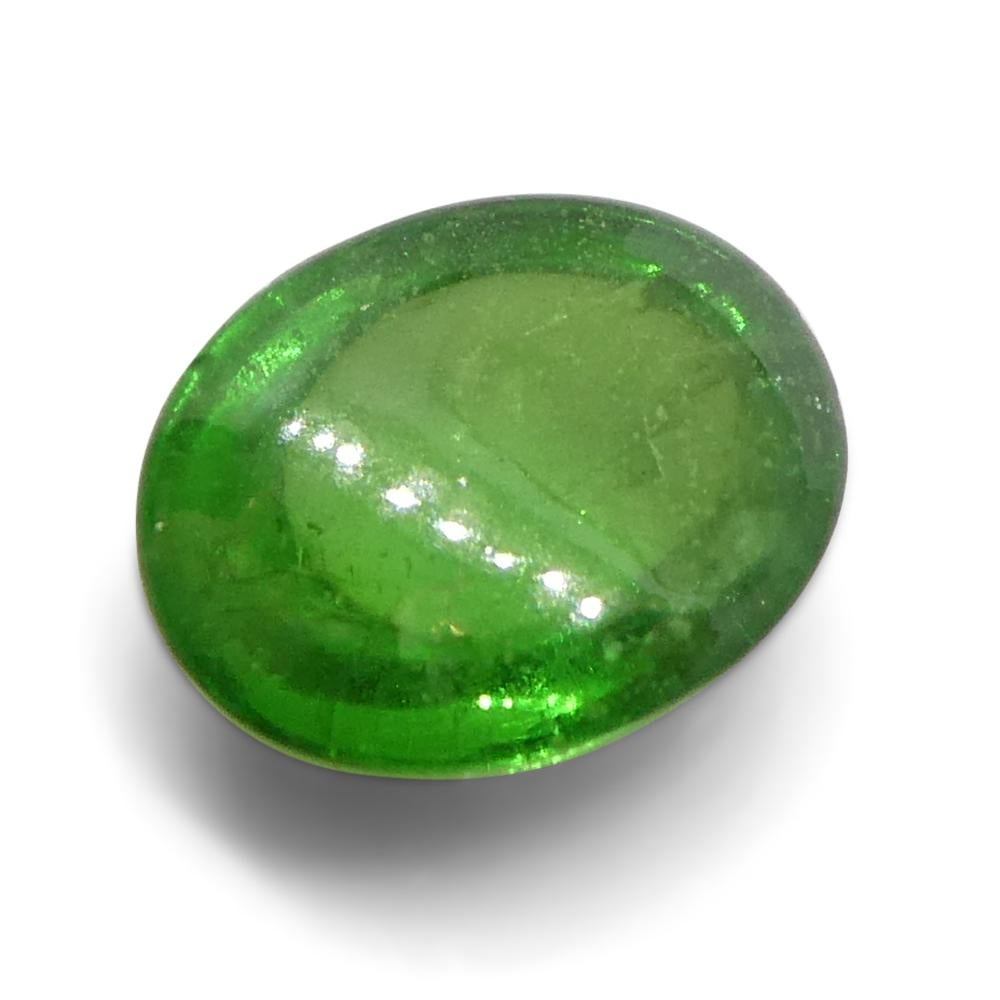 2.18ct Oval Cabochon Green Tsavorite Garnet from Kenya, Unheated For Sale 4