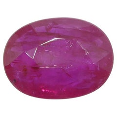 2.18ct Oval Purplish Red Ruby GIA Certified Mozambique  