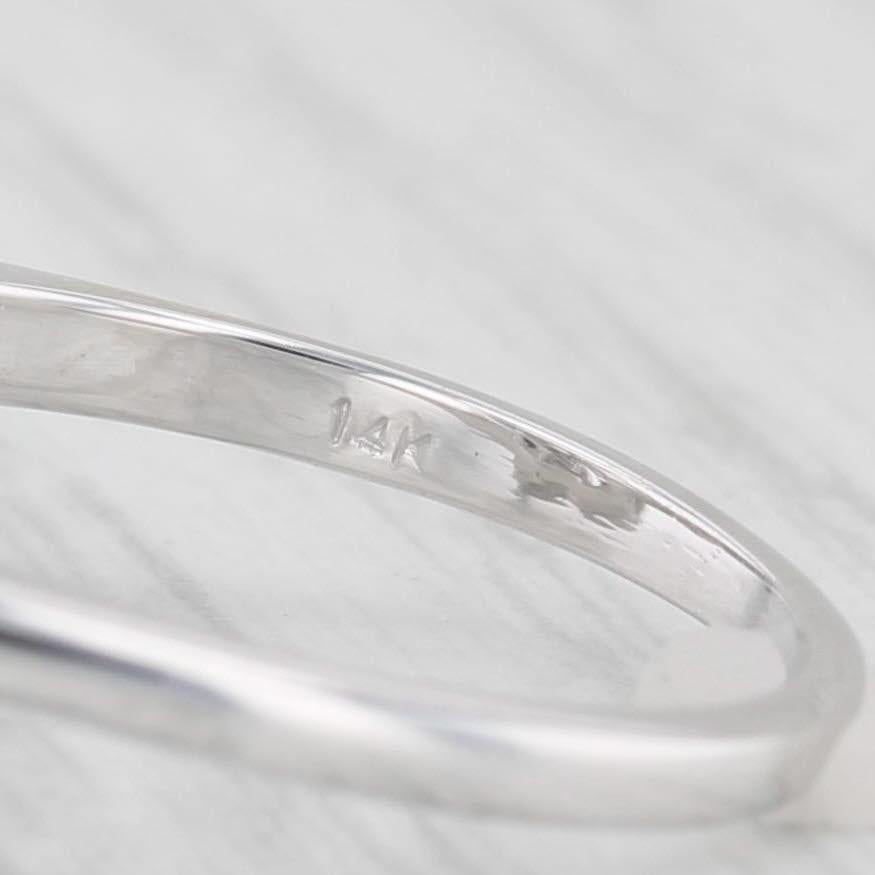 2.18ctw Zafiro Azul Diamante Anillo de Cóctel Oro Blanco 14k Talla 6.5 Corte marquesa