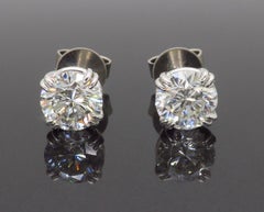 2.18ctw Double Claw-Prong Stud Earrings