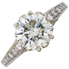 2.19 Carat 14 Karat White Gold Diamond Engagement Ring