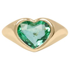 2.19 Carat Heart Shape Statement 18K White Gold Everyday Royalty