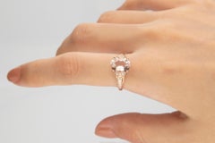 2.19 Carat Morganite Oval Cut Diamond Accents 10K Rose Gold Ring