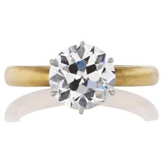 2,19 Karat Diamant im alteuropäischen Schliff Tiffany & Co. Ring