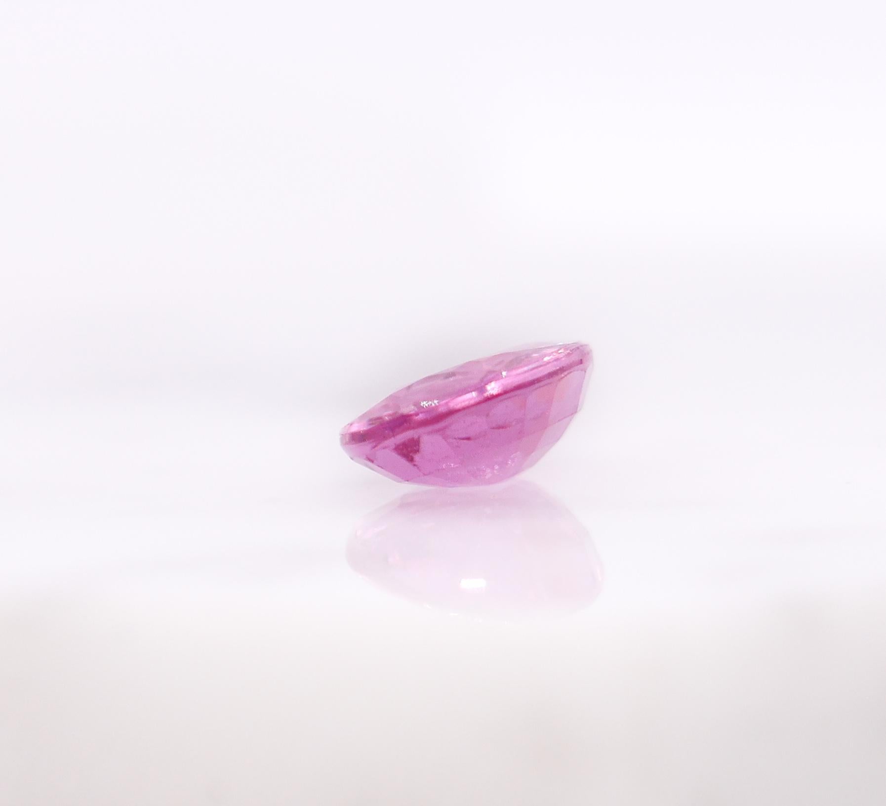2.19 Carat Pink Sapphire Loose Gemstone Oval 9x7mm For Sale 1