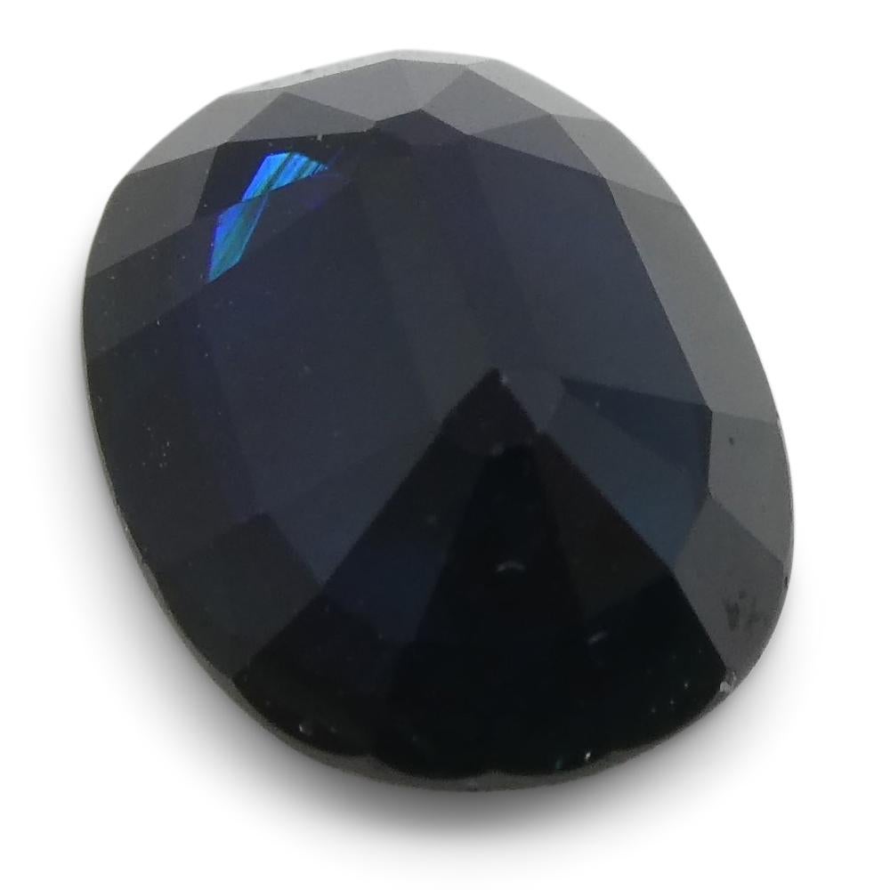 Mixed Cut 2.19 ct Blue Sapphire Oval IGI Certified Ethiopian For Sale