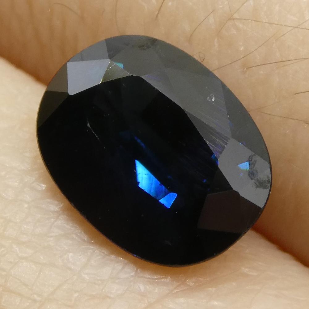 2.19 ct Blue Sapphire Oval IGI Certified Ethiopian In New Condition For Sale In Toronto, Ontario