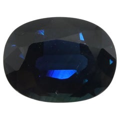 Saphir bleu ovale de 2,19 carats certifié IGI Éthiopie