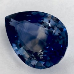 2.19 Ct Blue Sapphire Pear Loose Gemstone
