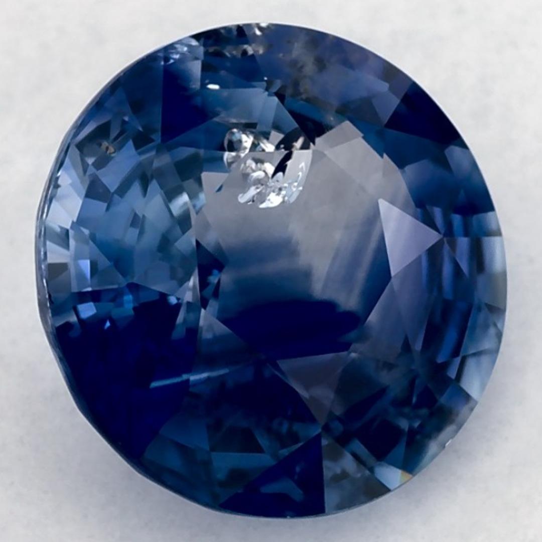 Taglio rotondo 2.19 carati di zaffiro blu rotondo sfuso in vendita