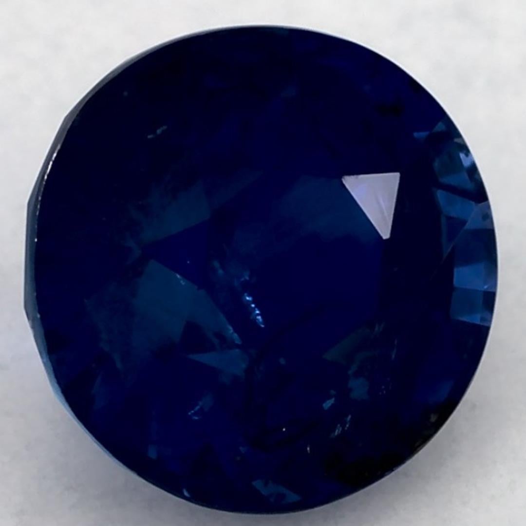 Taglio rotondo 2.19 carati di zaffiro blu rotondo sfuso in vendita