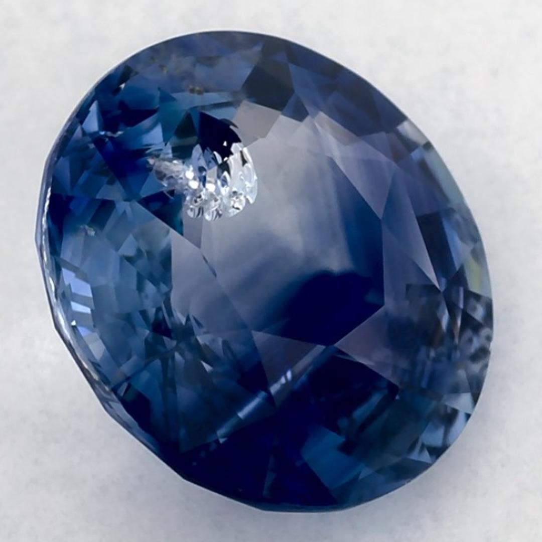 2.19 carati di zaffiro blu rotondo sfuso in vendita 2