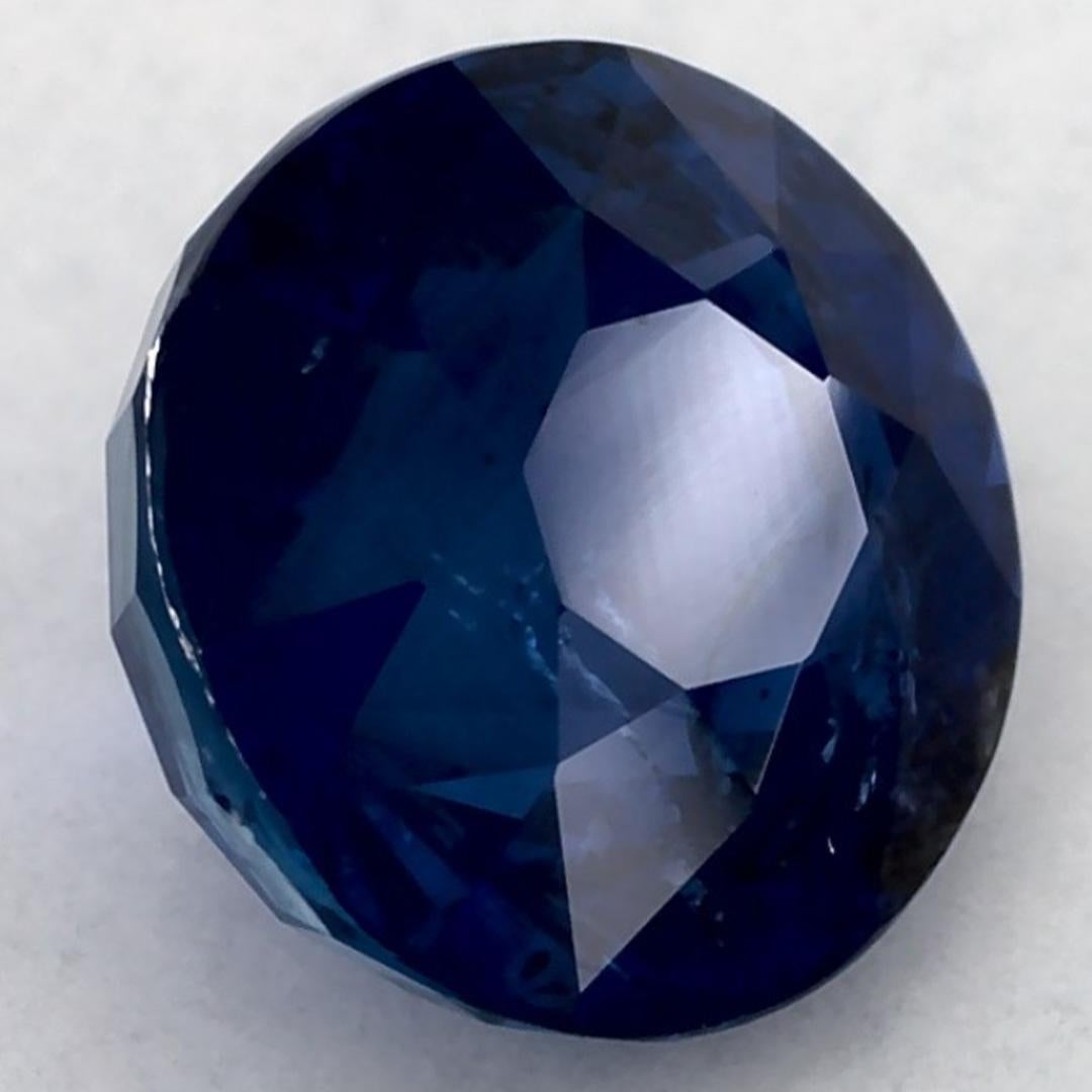 2.19 carati di zaffiro blu rotondo sfuso in vendita 2