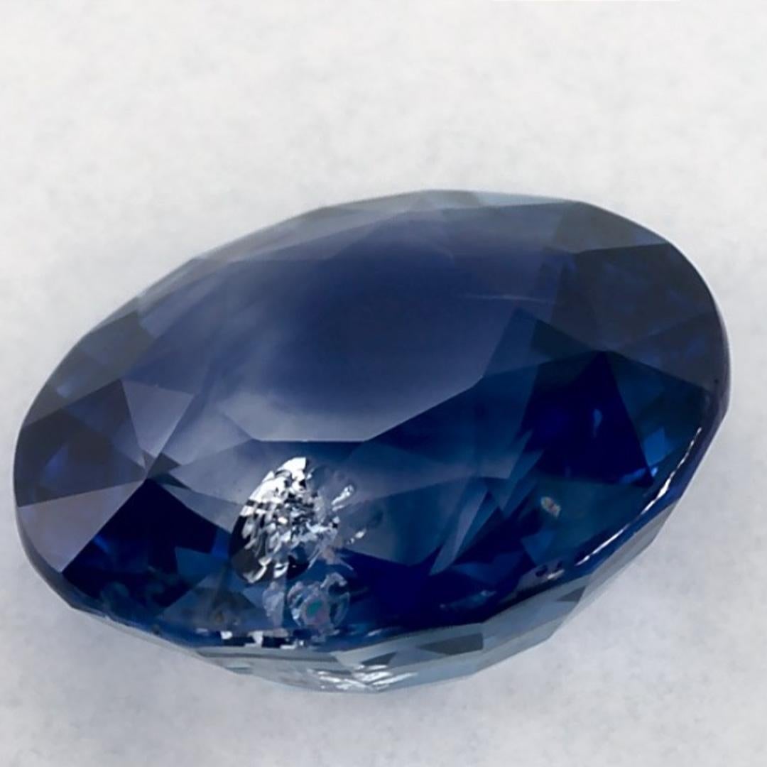 2.19 carati di zaffiro blu rotondo sfuso in vendita 3
