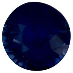2.19 Ct Blue Sapphire Round Loose Gemstone