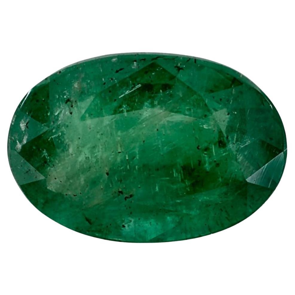 2.19 Ct Emerald Oval Loose Gemstone For Sale