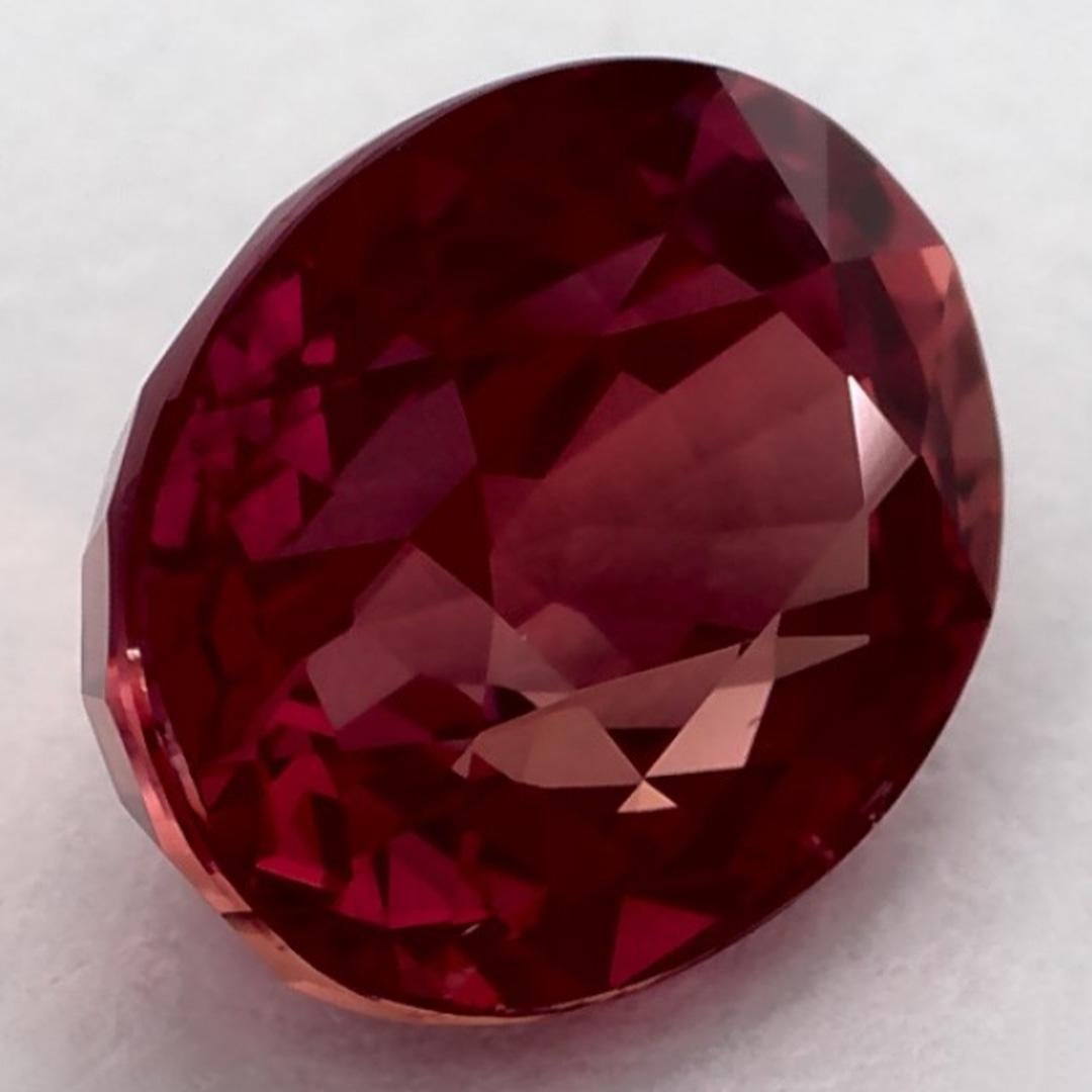 Taglio ovale 2.19 Ct Ruby Oval Loose Gemstone in vendita