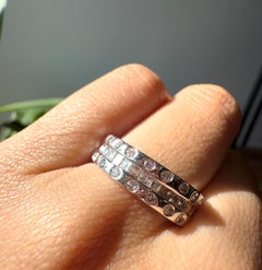 2.19 CTW Round Brilliant & Asscher Cut Diamonds in 18k White Gold Ring