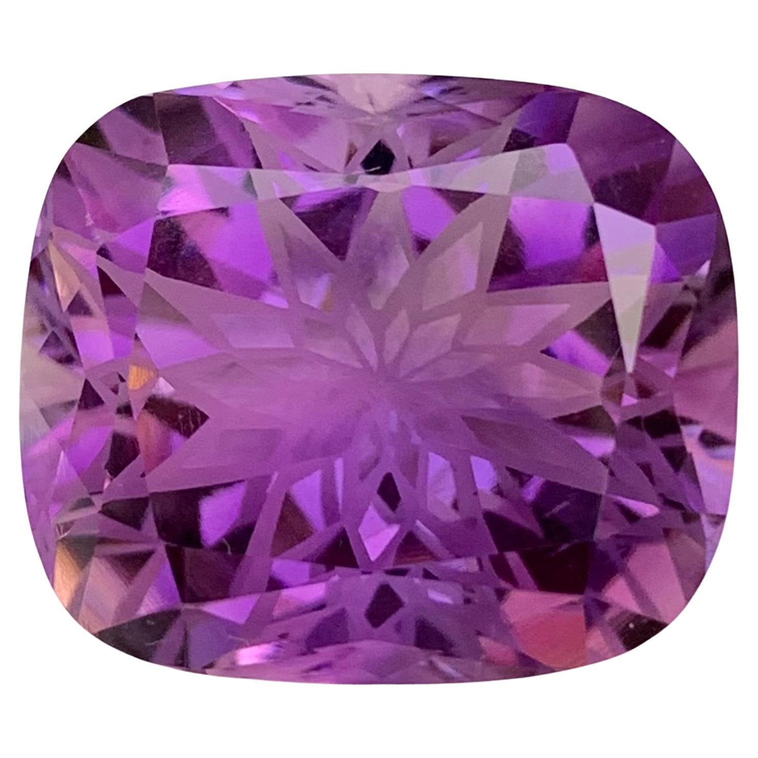 21.90 Carats Purple Loose Amethyst Flower Cut (Améthyste violette en vrac)