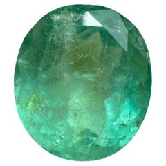 21,95 Quilates Esmeralda Colombiana Verde Menta Talla Oval - Gema Natal de Mayo