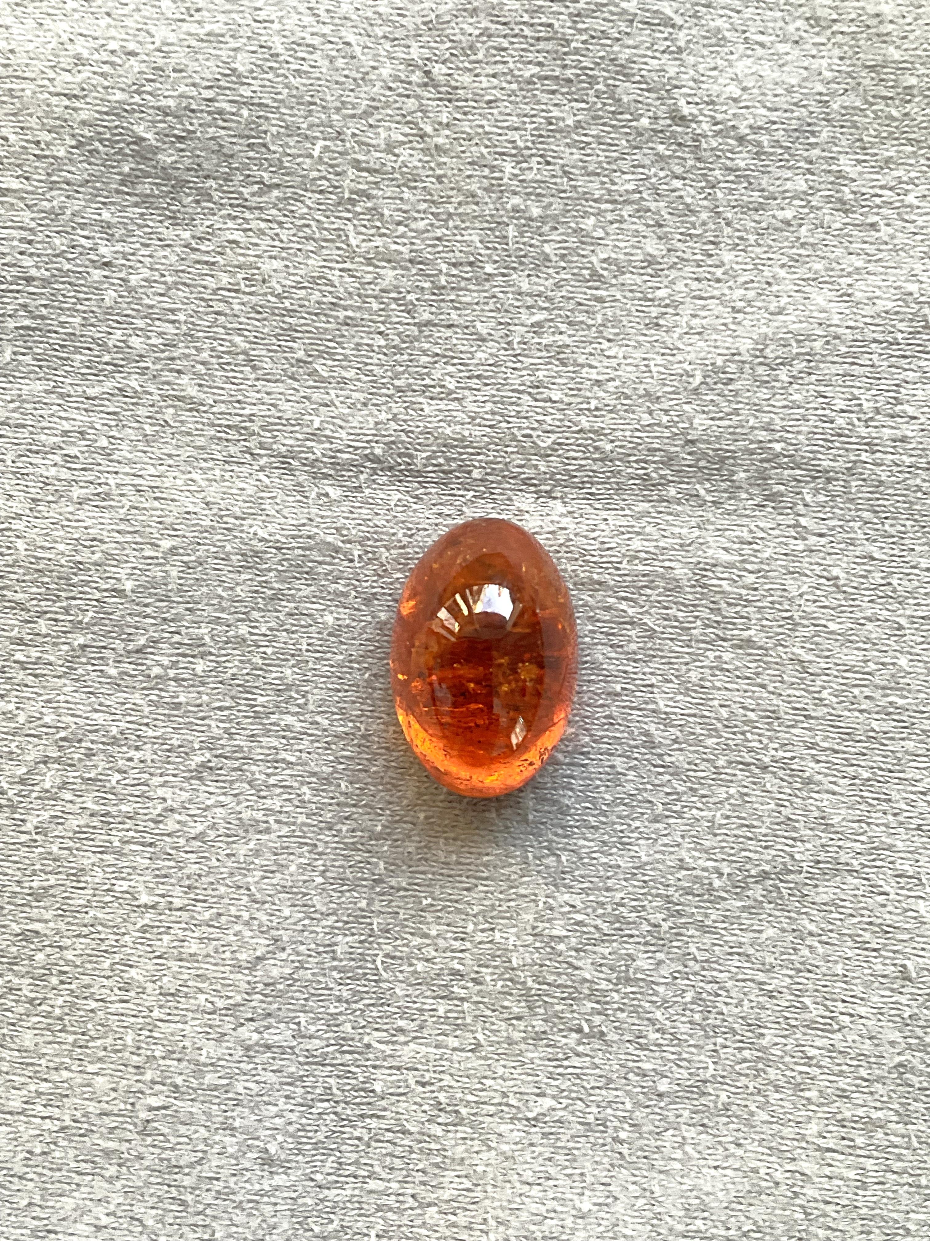 21.98 Carati di Granato Fanta Spessartite Cabochon ovale di qualità superiore Nature in vendita 1