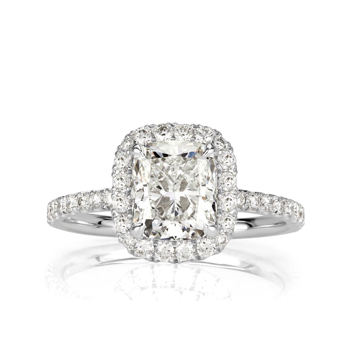 2.19ct Cushion Cut Diamond Engagement Ring For Sale