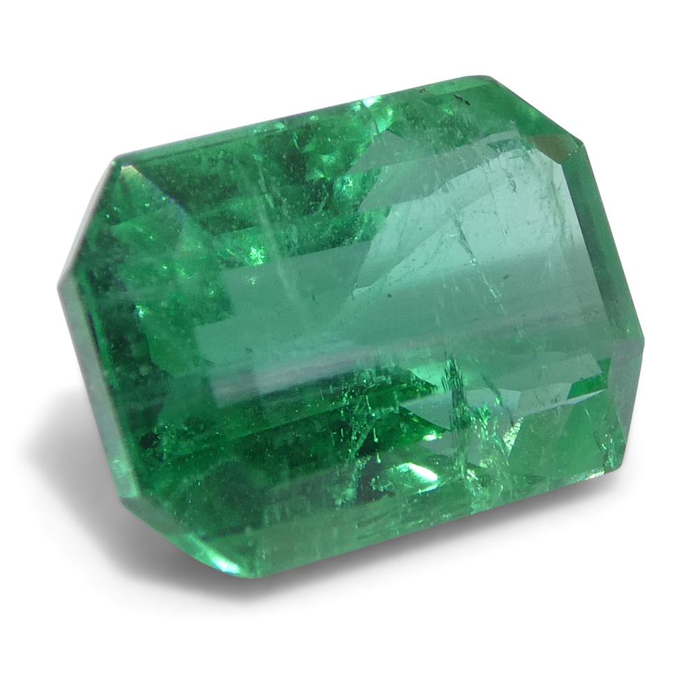 2.19ct Octagonal/Emerald Cut Green Emerald from Zambia For Sale 1