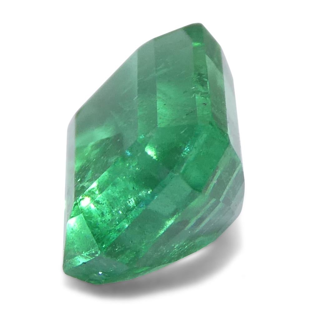 2.19ct Octagonal/Emerald Cut Green Emerald from Zambia For Sale 4
