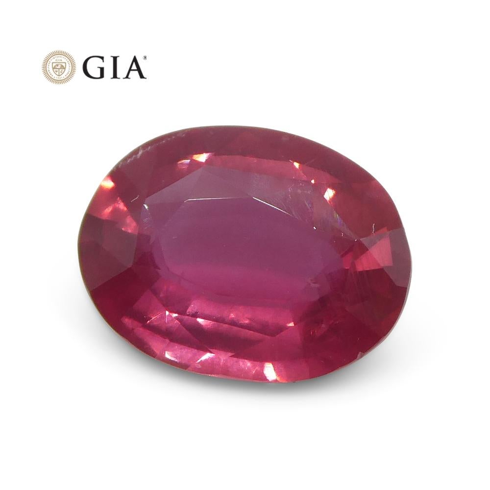 Rubis rouge ovale 2,19 carats certifié GIA du Mozambique en vente 6