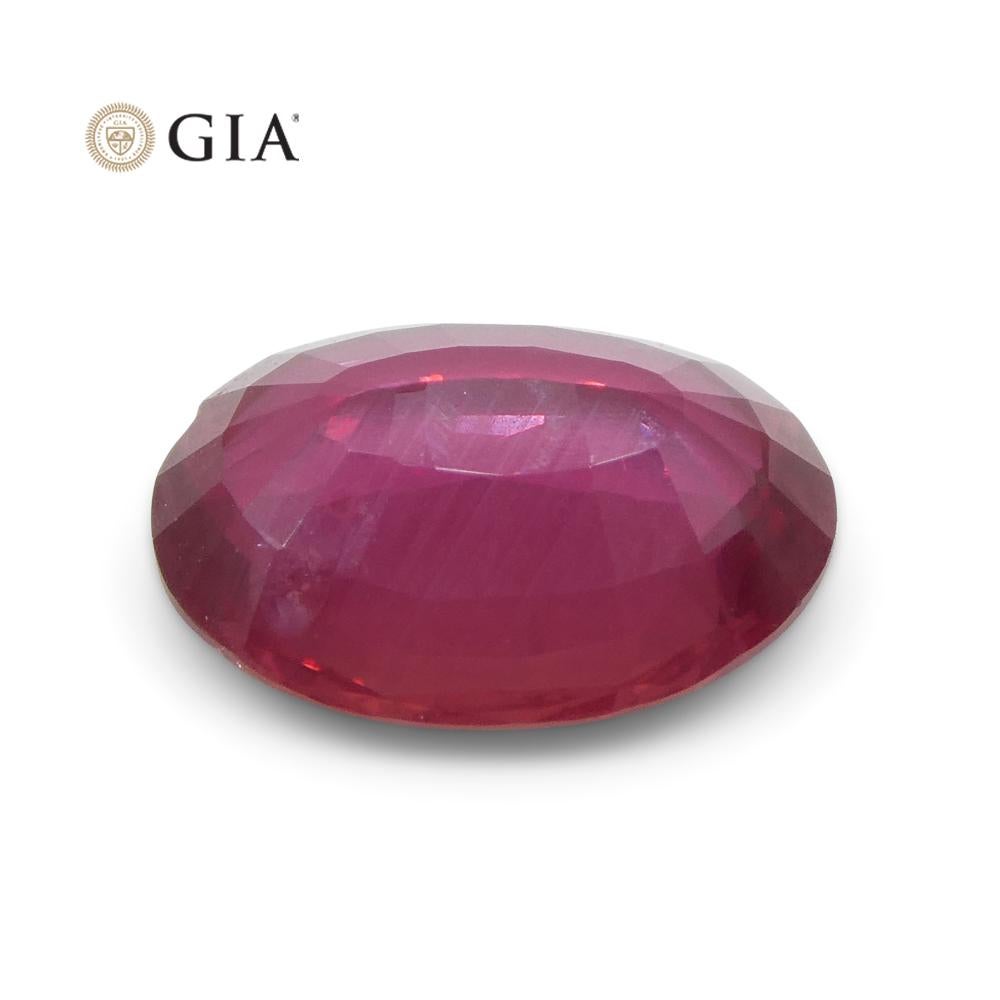 Rubí Rojo Ovalado de 2.19ct Certificado GIA Mozambique 9