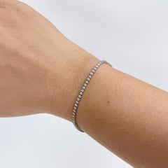 Contemporary 2.19ctw Diamond Tennis Bracelet in 14k White Gold