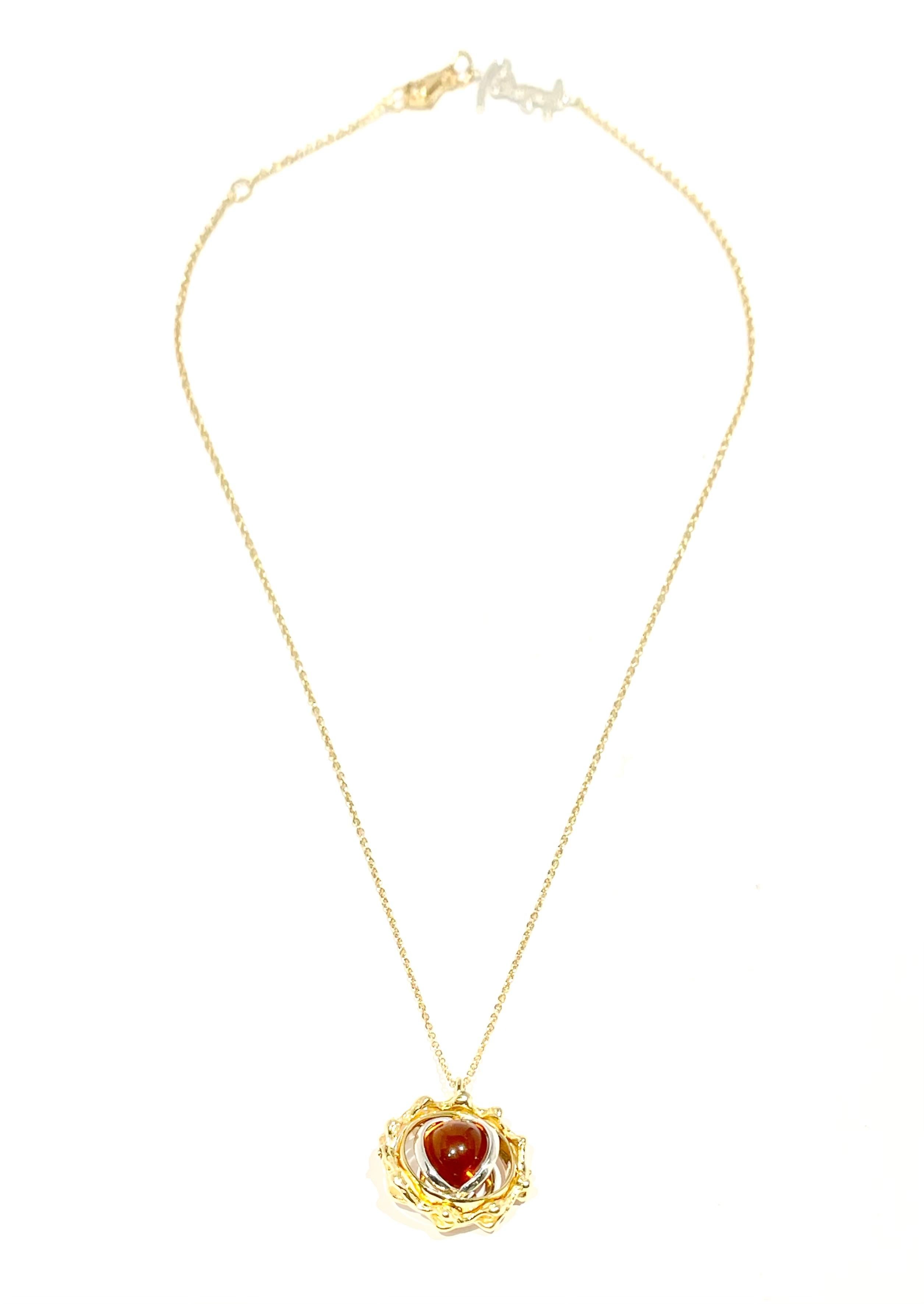 Collana Looping con gemme mutevoli in oro 18k Made in Italy al quarzo rosa in vendita 4