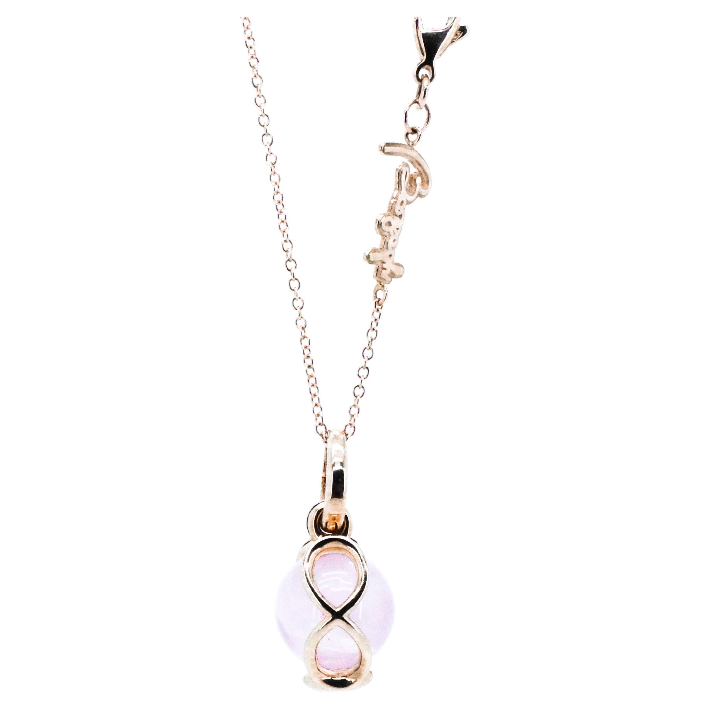 Versatile Made in Italy Awarded Wellness Gold Pendant with Interchangeable Gems For Sale 4