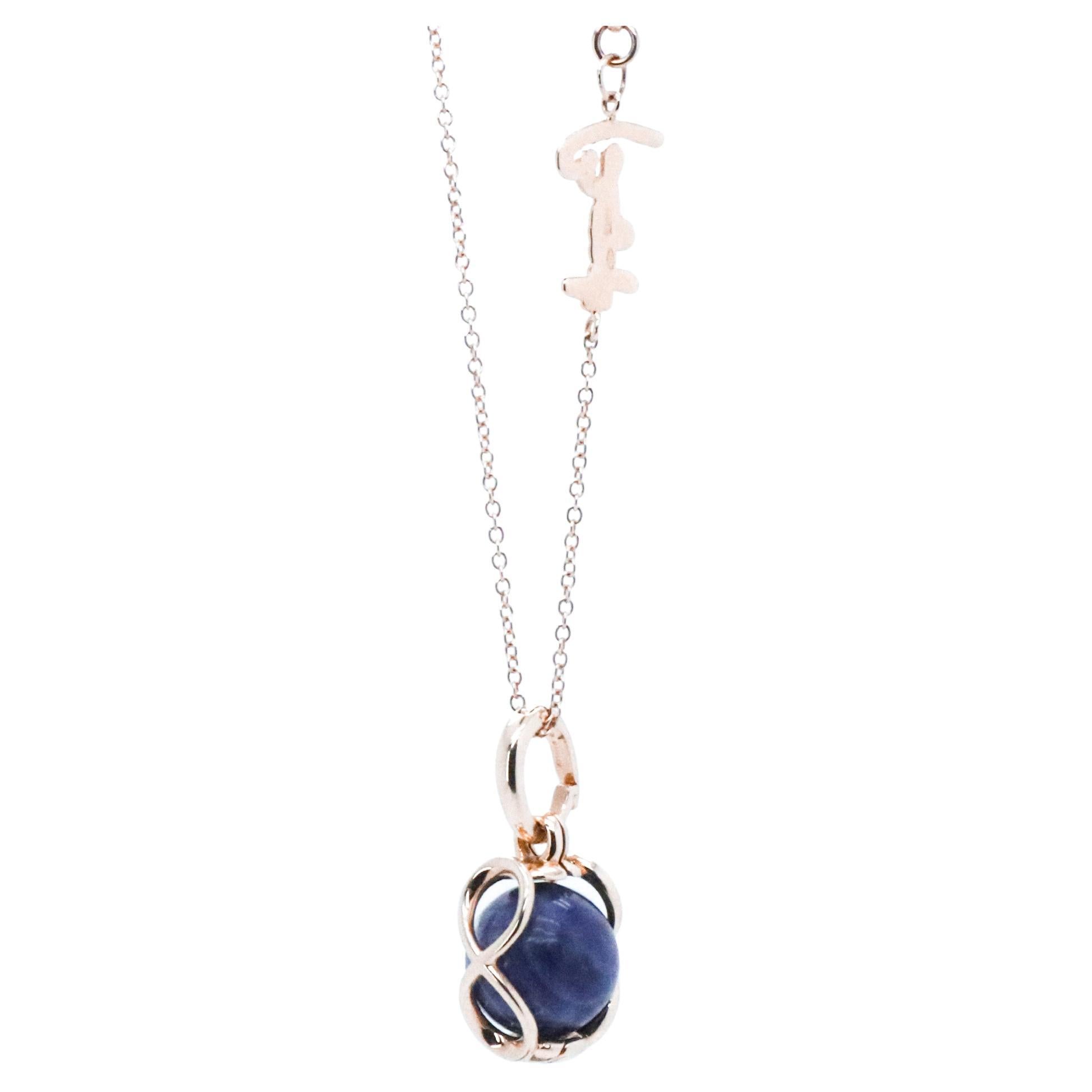 Ball Cut Versatile Made in Italy Awarded Wellness Gold Pendant with Interchangeable Gems For Sale