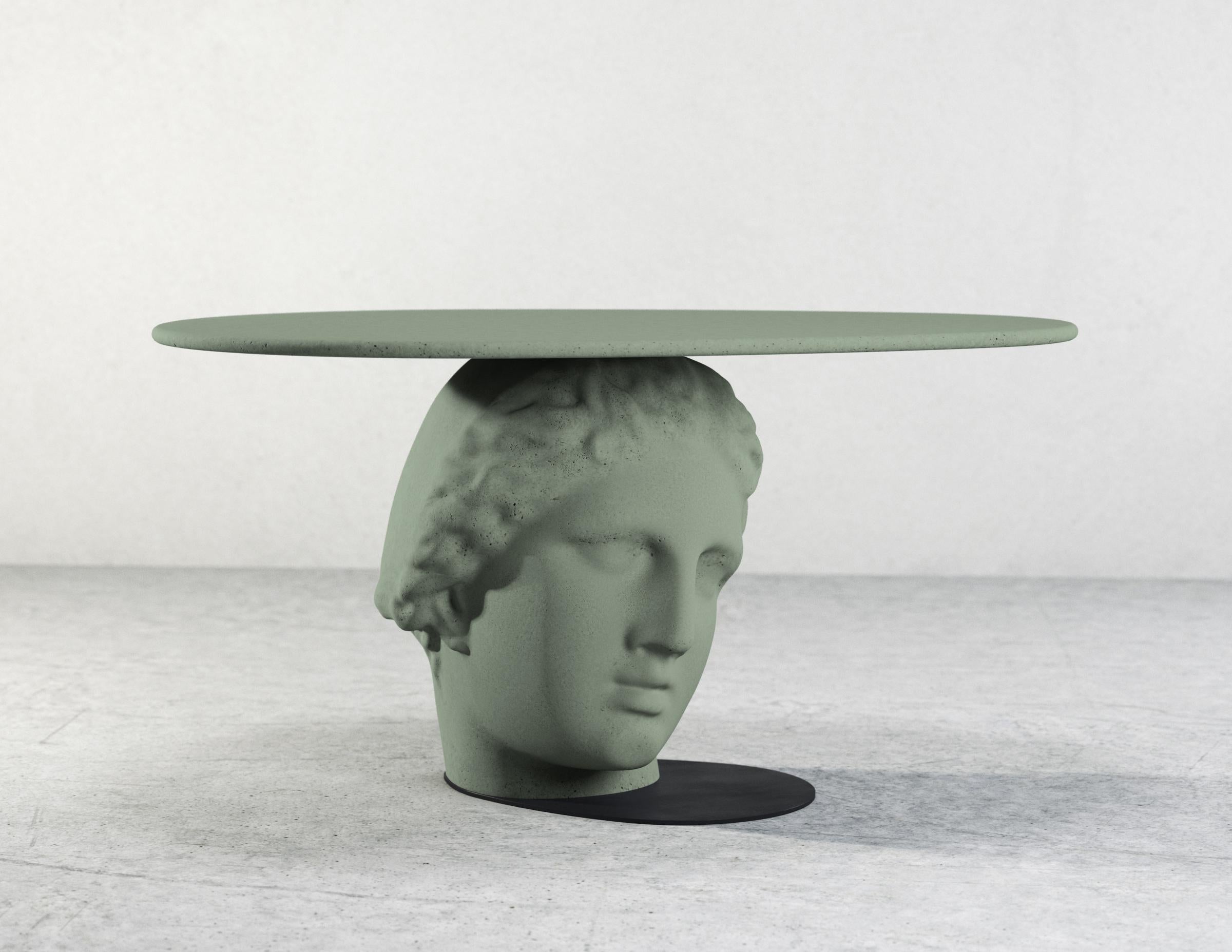 21Century Studio Irvine Betti Mod.II Coffee Side Table in Concrete Grey Cement For Sale 4