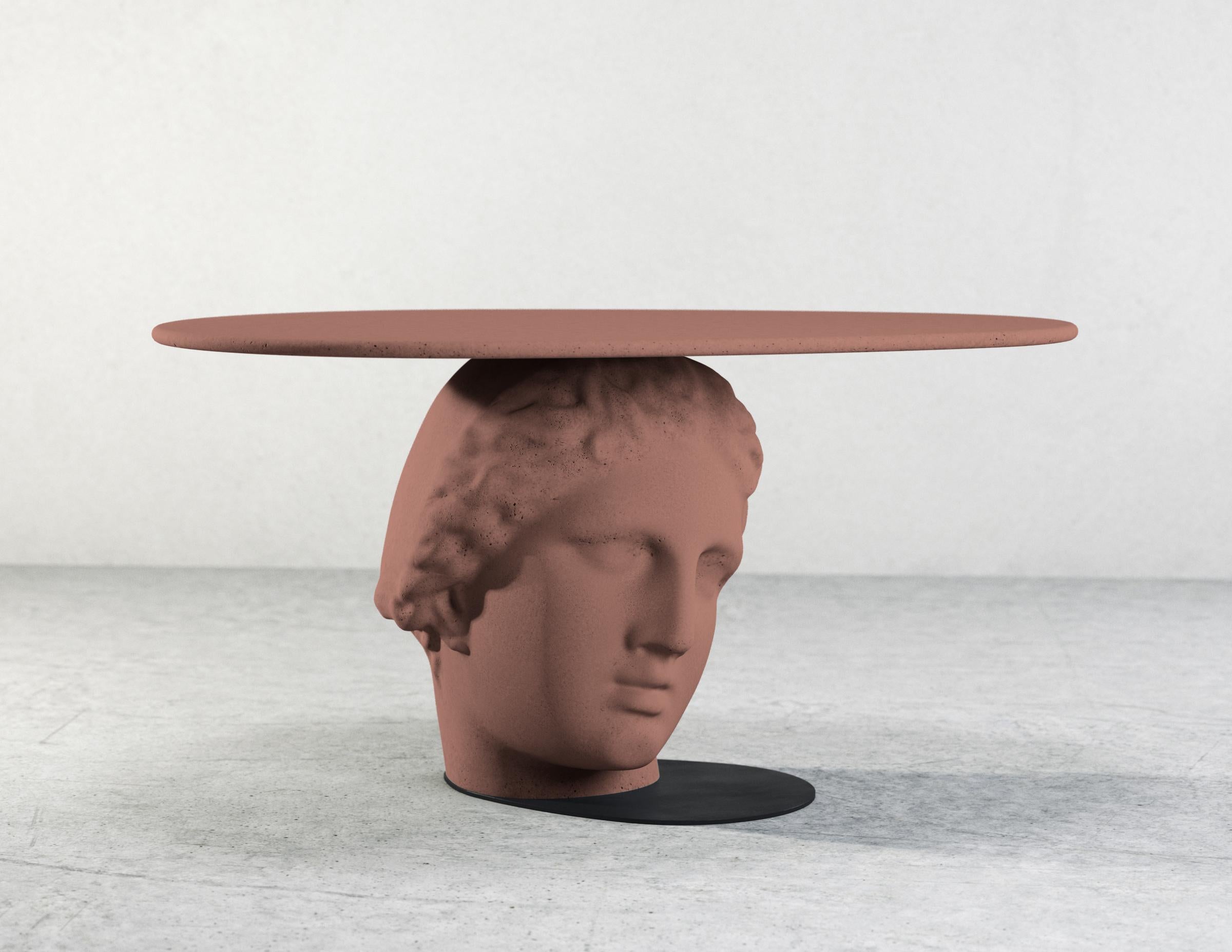 bust ceramic side table