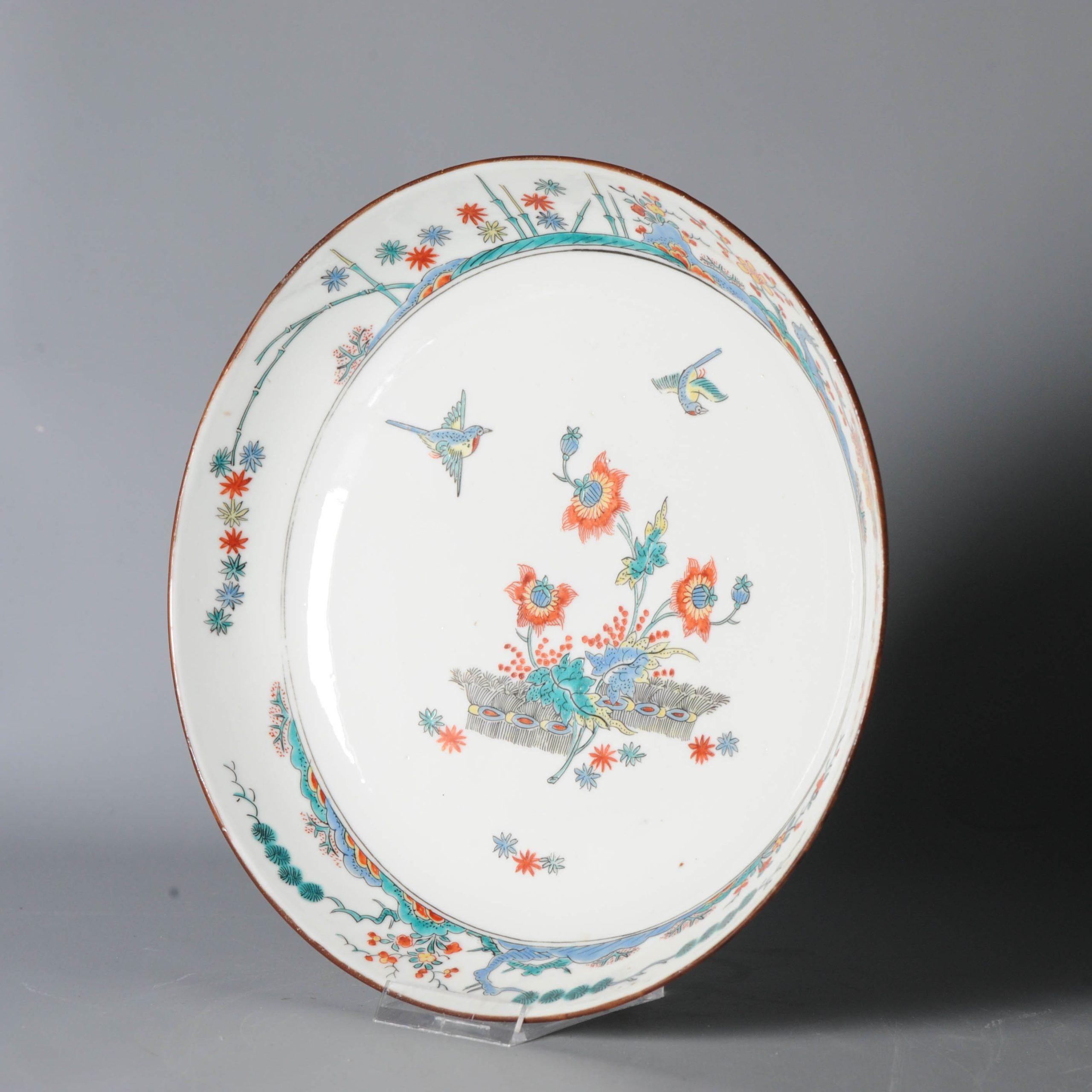 High Quality 18th C Kangxi Period Chinese Porcelain Kakiemon Plate Dutch De In Good Condition In Amsterdam, Noord Holland