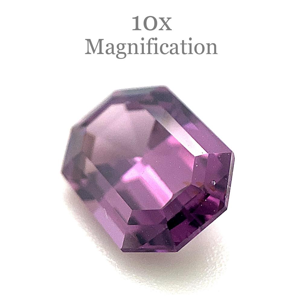 2.1ct Octagonal/Emerald Cut Purple Spinel from Sri Lanka Unheated For Sale 7
