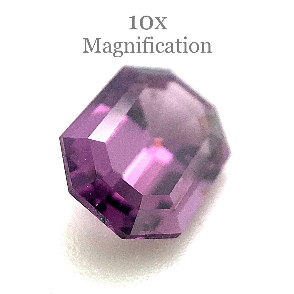 2.1ct Octagonal/Emerald Cut Purple Spinel from Sri Lanka Unheated For Sale 2