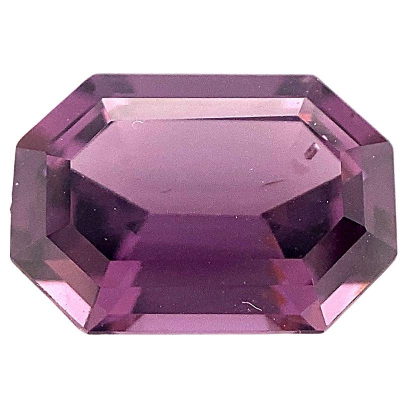 2.1ct Octagonal/Emerald Cut Purple Spinel from Sri Lanka Unheated For Sale