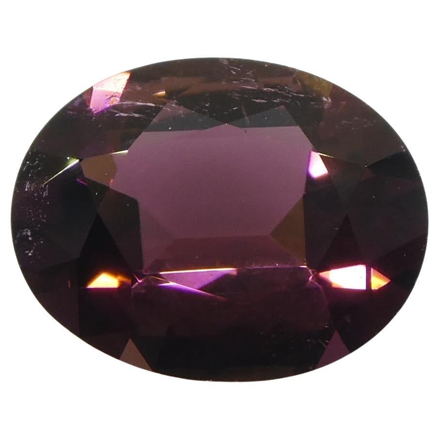 Turmalina rosa ovalada de 2.1 ct