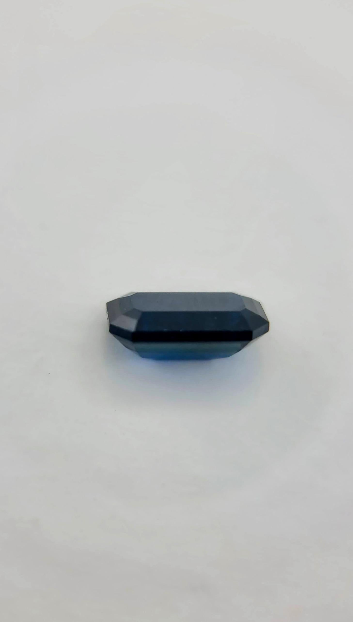 2,1ct Rechteckig Dunkelblau Natürlicher Saphir Edelstein im Angebot 3