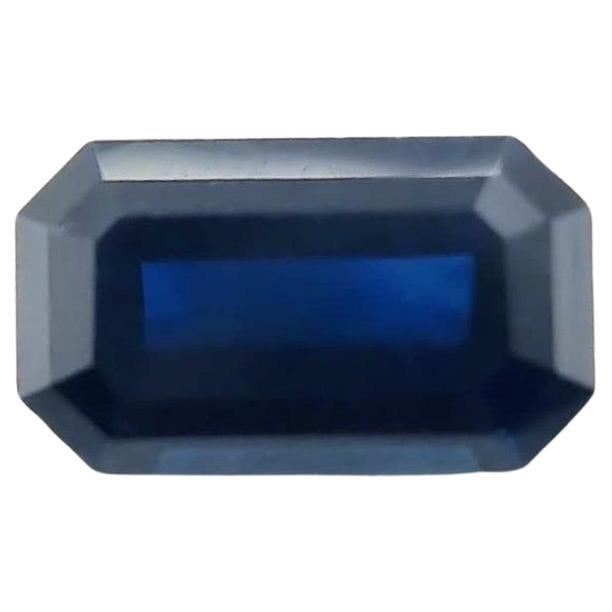 2,1ct Rechteckig Dunkelblau Natürlicher Saphir Edelstein im Angebot